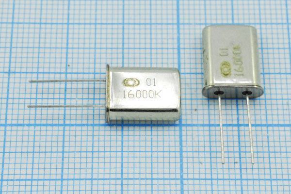 Кварцевый резонатор 16 МГц - 16000 HC49U S 30 20/-10~60C РК367-01МД-8АП 1Г