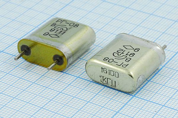 Кварцевый резонатор 16,1 МГц - 16100 HC6U 15 50/-40~85C РГ08БА-14ДТ 1Г