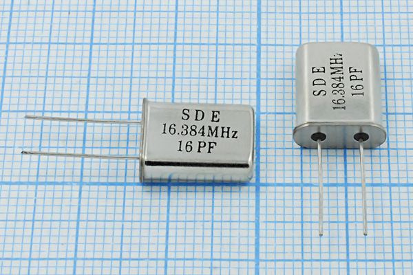 Кварцевый резонатор 16,384 МГц - 16384 HC49U 16 49U[SDE] 1Г