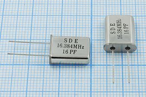 Кварцевый резонатор 16,384 МГц - 16384 HC49U 16 49U[SDE] 1Г
