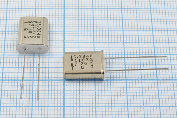 Кварцевый резонатор 16,384 МГц - 16384 HC49U 20 1Г +IS (TQG)