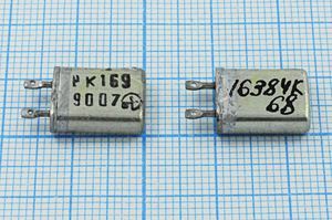 Кварцевый резонатор 16,384 МГц - 16384 МВ РК169МВ 1Г Кварцевый резонатор 16,384 МГц - 16384 МВ РК169МВ 1Г