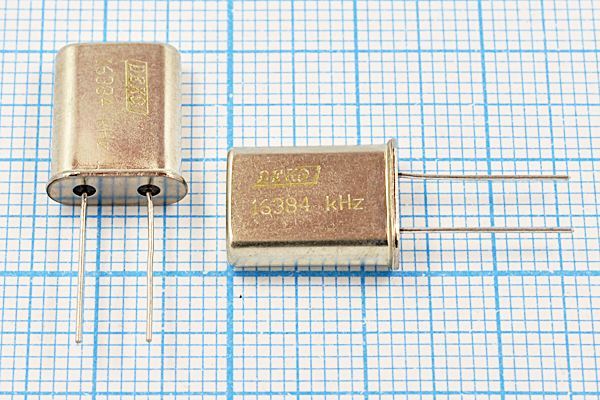 Кварцевый резонатор 16,384 МГц - 16384 HC49U S 15 40/-40~70C РК374МД-6ВТ 1Г (DEK