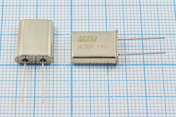 Кварцевый резонатор 16,384 МГц - 16384 HC49U S 20 40/-40~70C РК374МД-7ВТ 1Г (DEK