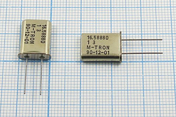 Кварцевый резонатор 16,5888 МГц - 16588,8 HC49U 13 MP-1 1Г (16.5880 13 M-TRON)