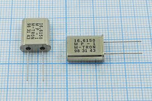 Кварцевый резонатор 16,615 МГц - 16615 HC49U 18 MP-1 1Г Кварцевый резонатор 16,615 МГц - 16615 HC49U 18 MP-1 1Г