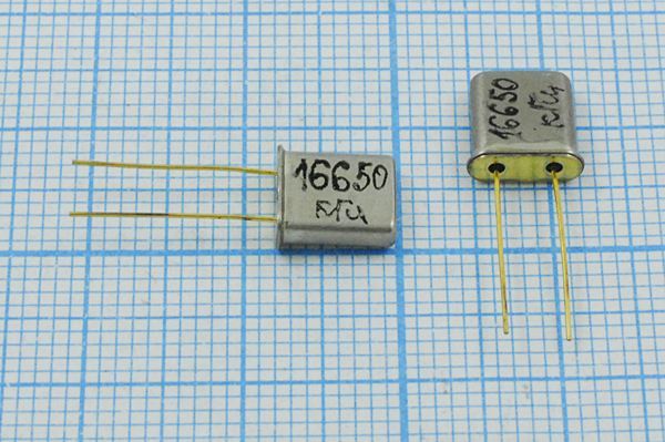 Кварцевый резонатор 16,65 МГц - 16650 UM1 S 1Г