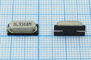 Кварцевый резонатор 16,9344 МГц - 16934,4 SMD49S4 20 1Г (16.9344M)
