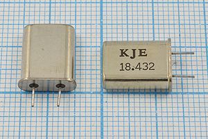 Кварцевый резонатор 18,432 МГц - 18432 HC49U 18 1Г 4мм (KJE) Кварцевый резонатор 18,432 МГц - 18432 HC49U 18 1Г 4мм (KJE)