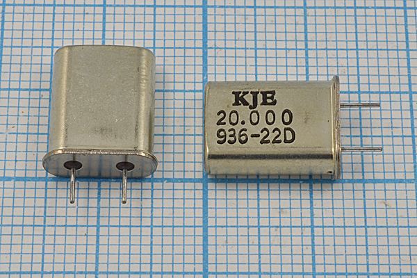 Кварцевый резонатор 20 МГц - 20000 HC49U 15 1Г 4мм (KJE)