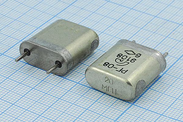 Кварцевый резонатор 20 МГц - 20000 HC6U РГ08БА 3Г