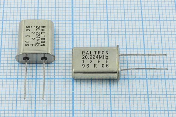 Кварцевый резонатор 20,224 МГц - 20224 HC49U 12 HC49U 1Г (20.224MHz 12pF RALTRON