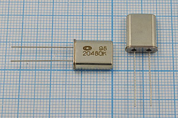 Кварцевый резонатор 20,48 МГц - 20480 HC49U 30 30/-10~60C РК367-01МД-8АС 1Г