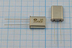 Кварцевый резонатор 20,48 МГц - 20480 HC49U 30 30/-10~60C РК367-01МД-8АС 1Г Кварцевый резонатор 20,48 МГц - 20480 HC49U 30 30/-10~60C РК367-01МД-8АС 1Г