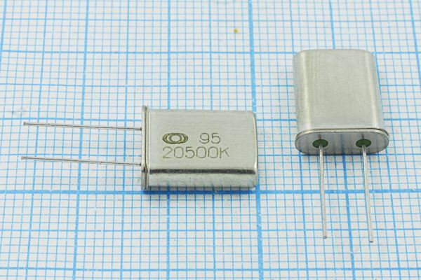 Кварцевый резонатор 20,5 МГц - 20500 HC49U 30 30/-10~60C РК367-01МД-8АС 1Г