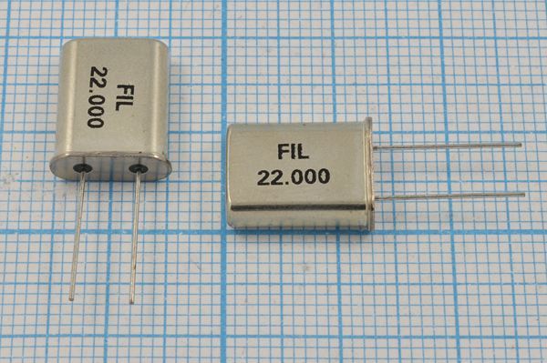 Кварцевый резонатор 22 МГц - 22000 HC49U S 30 3Г (FIL)