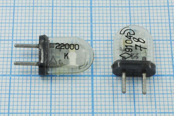 Кварцевый резонатор 22 МГц - 22000 КА К1 1Г (22000 К)