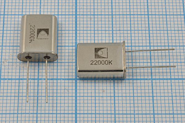 Кварцевый резонатор 22 МГц - 22000 HC49U S 30 40/-60~70C РП97МД-8ГТ 1Г