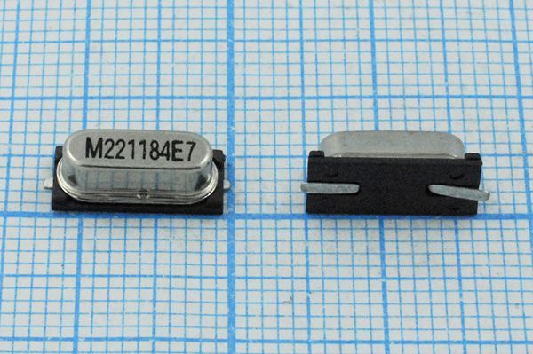 Кварцевый резонатор 22,1184 МГц - 22118,4 SMD49S4 S SMD49S 1Г (M221184E7)