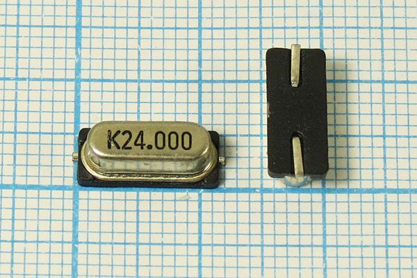 Кварцевый резонатор 24 МГц - 24000 SMD49S4 1Г (К24.)
