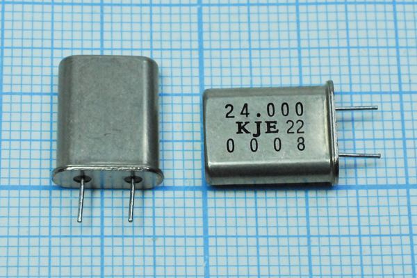 Кварцевый резонатор 24 МГц - 24000 HC49U 22 1Г 4мм (KJE22)