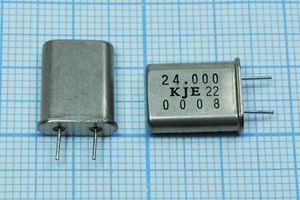 Кварцевый резонатор 24 МГц - 24000 HC49U 22 1Г 4мм (KJE22) Кварцевый резонатор 24 МГц - 24000 HC49U 22 1Г 4мм (KJE22)