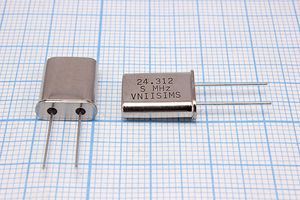 Кварцевый резонатор 24,312 МГц - 24312 HC49U S 15 30/-40~70C РПК01МД-6ВС 3Г Кварцевый резонатор 24,312 МГц - 24312 HC49U S 15 30/-40~70C РПК01МД-6ВС 3Г