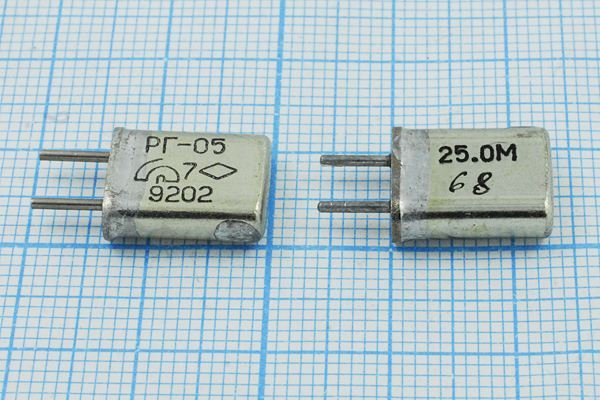 Кварцевый резонатор 25 МГц - 25000 HC25U РГ05МА 3Г