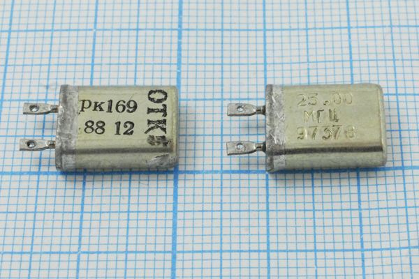 Кварцевый резонатор 25 МГц - 25000 МВ РК169МВ 3Г (25М РК169)