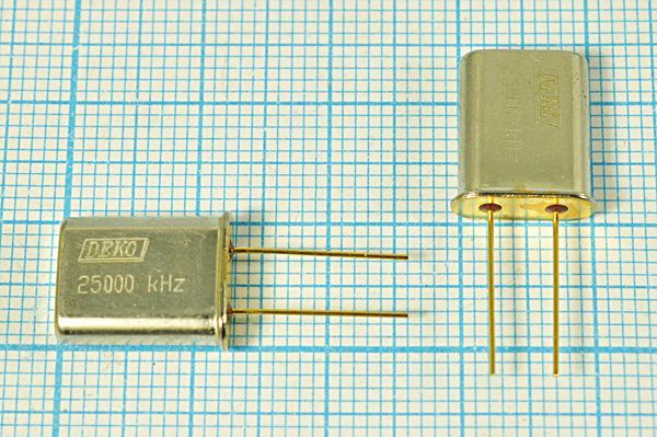 Кварцевый резонатор 25 МГц - 25000 HC49U S 30 40/-40~70C РК374МД-8ВТ 1Г (DEK