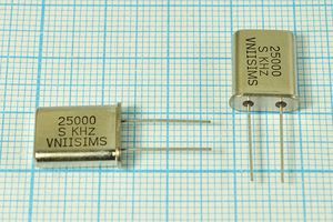 Кварцевый резонатор 25 МГц - 25000 HC49U S 15 30/-40~70C РПК01МД-6ВС 3Г Кварцевый резонатор 25 МГц - 25000 HC49U S 15 30/-40~70C РПК01МД-6ВС 3Г
