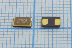 Кварцевый резонатор 24,576 МГц - 24576 SMD05032C2 20 20 GSX531S 1Г (24.576)