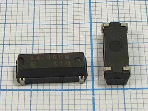 Кварцевый резонатор 24 МГц - 24000 SMD12545P4 16 50 MA-406 1Г (24.000)
