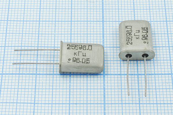 Кварцевый резонатор 25,596 МГц - 25596 HC49U 15 20/-10~60C РК382МД-6АП 3Г