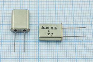 Кварцевый резонатор 26,48 МГц - 26480 HC49U S 3Г (ITC) Кварцевый резонатор 26,48 МГц - 26480 HC49U S 3Г (ITC)