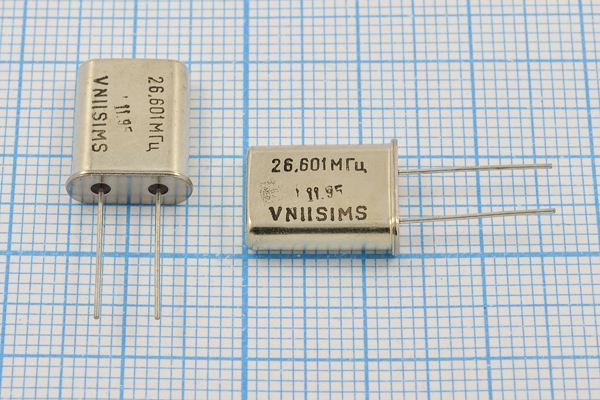 Кварцевый резонатор 26,601712 МГц - 26601,712 HC49U 30 РПК01МД 3Г