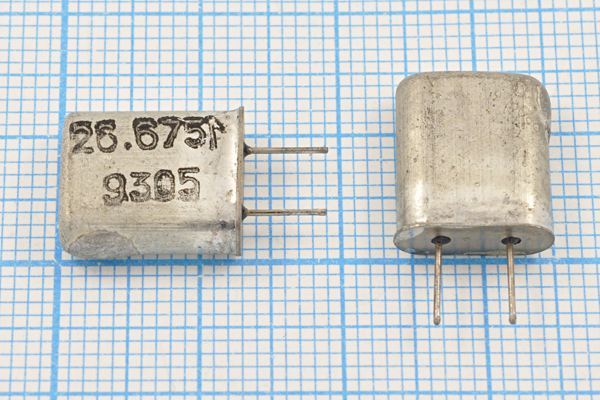 Кварцевый резонатор 26,675 МГц - 26675 HC18U 3Г 7мм (26.675М)