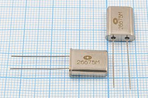 Кварцевый резонатор 26,675 МГц - 26675 HC49U S 30 30/-10~60C РК367-01МД-8АС 3Г Кварцевый резонатор 26,675 МГц - 26675 HC49U S 30 30/-10~60C РК367-01МД-8АС 3Г