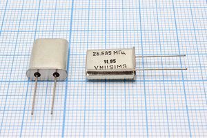 Кварцевый резонатор 26,685 МГц - 26685 HC49U S /-40~70C РПК01МД 3Г Кварцевый резонатор 26,685 МГц - 26685 HC49U S /-40~70C РПК01МД 3Г
