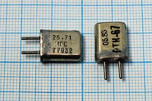 Кварцевый резонатор 26,71 МГц - 26710 HC25U МА 3Г (26.71МГц)