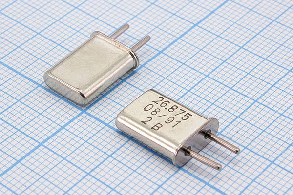 Кварцевый резонатор 26,875 МГц - 26875 HC50U 30 3Г