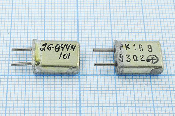 Кварцевый резонатор 26,944 МГц - 26944 HC25U РК169МА 3Г (26.944М РК169)