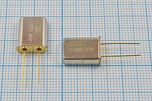 Кварцевый резонатор 27 МГц - 27000 HC49U 30 40/-40~70C РК374МД-8ВТ 1Г (DEKO Кварцевый резонатор 27 МГц - 27000 HC49U 30 40/-40~70C РК374МД-8ВТ 1Г (DEKO