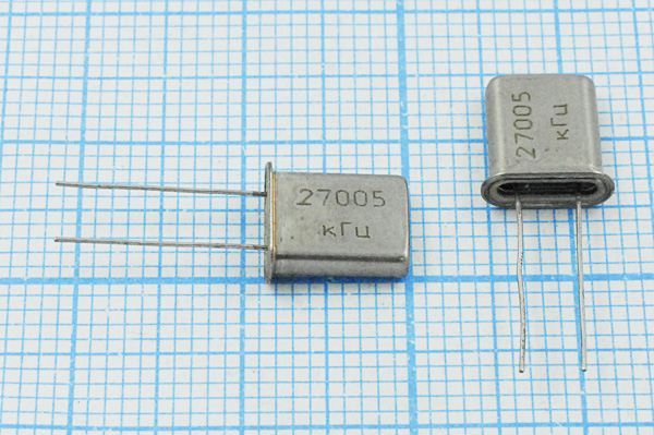 Кварцевый резонатор 27,005 МГц - 27005 HC45U S РК45 ХСР 1Г