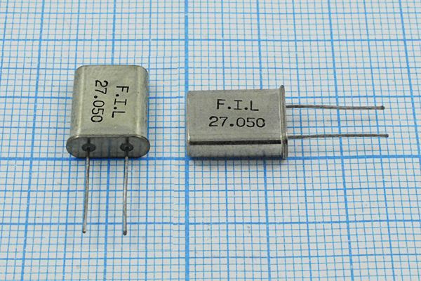 Кварцевый резонатор 27,05 МГц - 27050 HC49U 16 3Г (FIL)