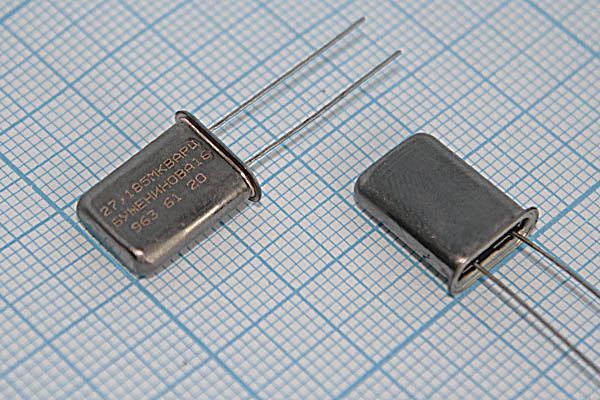 Кварцевый резонатор 27,185 МГц - 27185 HC49U РК374МД 3Г