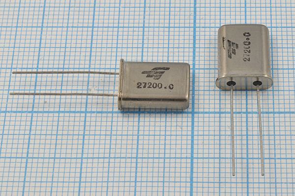 Кварцевый резонатор 27,2 МГц - 27200 HC49U РК374МД 3Г