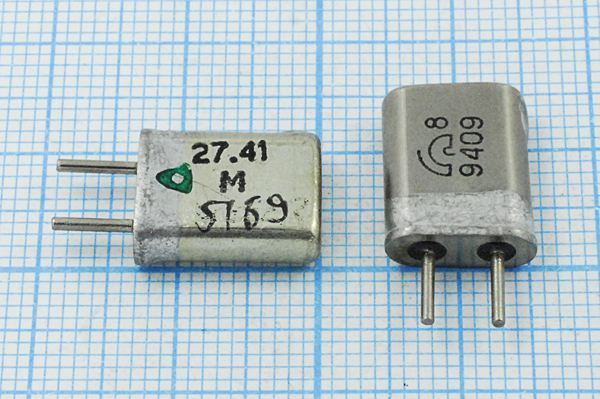 Кварцевый резонатор 27,41 МГц - 27410 HC25U МА 3Г (27.41М)