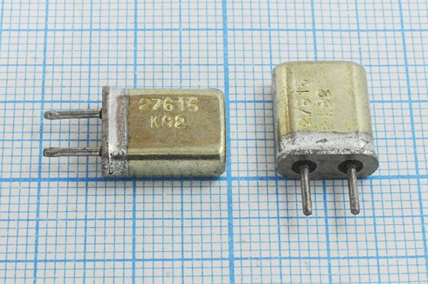 Кварцевый резонатор 27,615 МГц - 27615 HC25U МА 1Г (27615 К92)