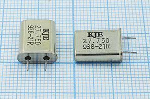 Кварцевый резонатор 27,75 МГц - 27750 HC49U 12 3Г 4мм (KJE 931-21R) Кварцевый резонатор 27,75 МГц - 27750 HC49U 12 3Г 4мм (KJE 931-21R)